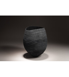 Monochrome black vase